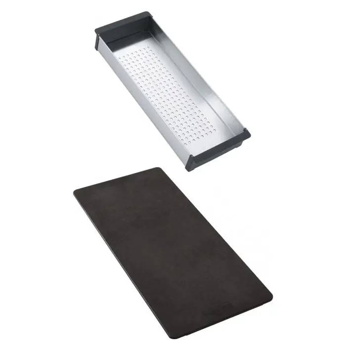 Commander Maintenant Set accessoires cuves Mythos Inox panier égouttoir + planche – Franke