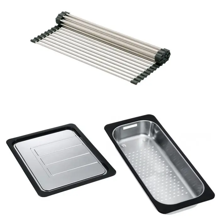 Set accessoires cuves Largo Inox Rollmat + égouttoir mobile + panier égouttoir – Franke Meilleur Choix