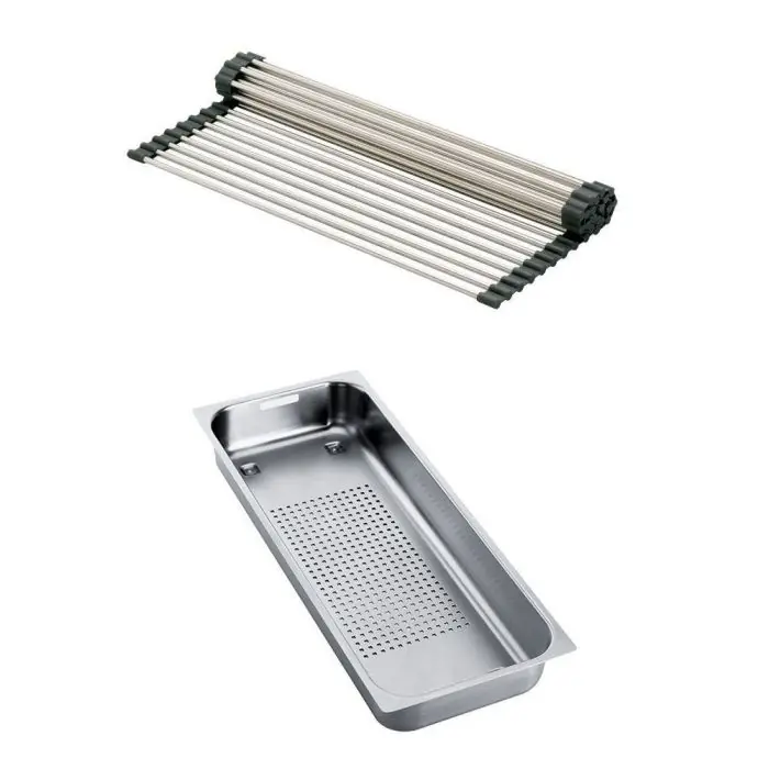 Satisfait Ou Remboursé Set accessoires cuves et éviers Aton Inox Rollmat + panier égouttoir – Franke