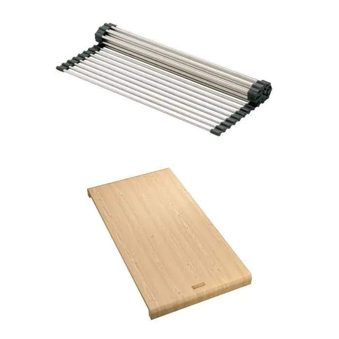 Set accessoires cuves Aton + Galaxia Inox panier égouttoir + planche – Franke Livraison Express