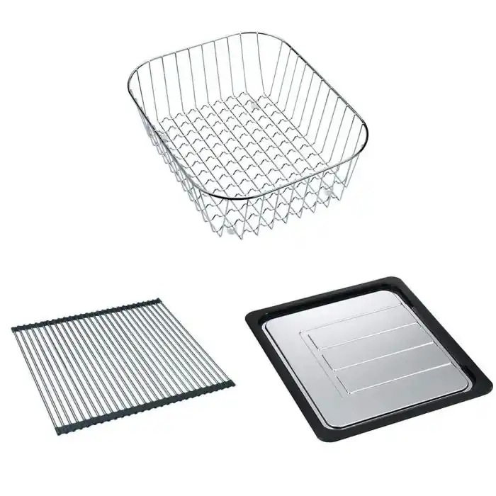 Set accessoires cuves Sirius Tectonite Rollmat + égouttoir mobile + panier fil à vaisselle – Franke Produit De Marque