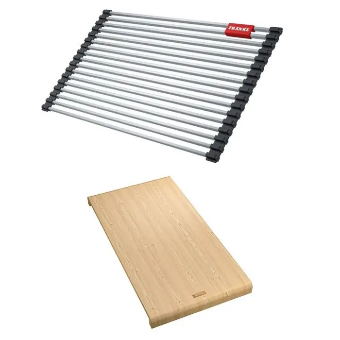 Meilleur Choix Set accessoires cuves Single Tectonite / éviers Jasna2.0 Fradeko Rollmat + planche en bambou – Franke