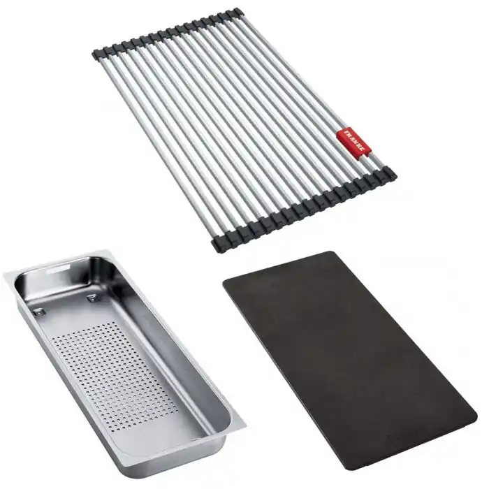 Livraison Express Set accessoires éviers Mythos Inox Rollmat + panier égouttoir + planche synthétique – Franke