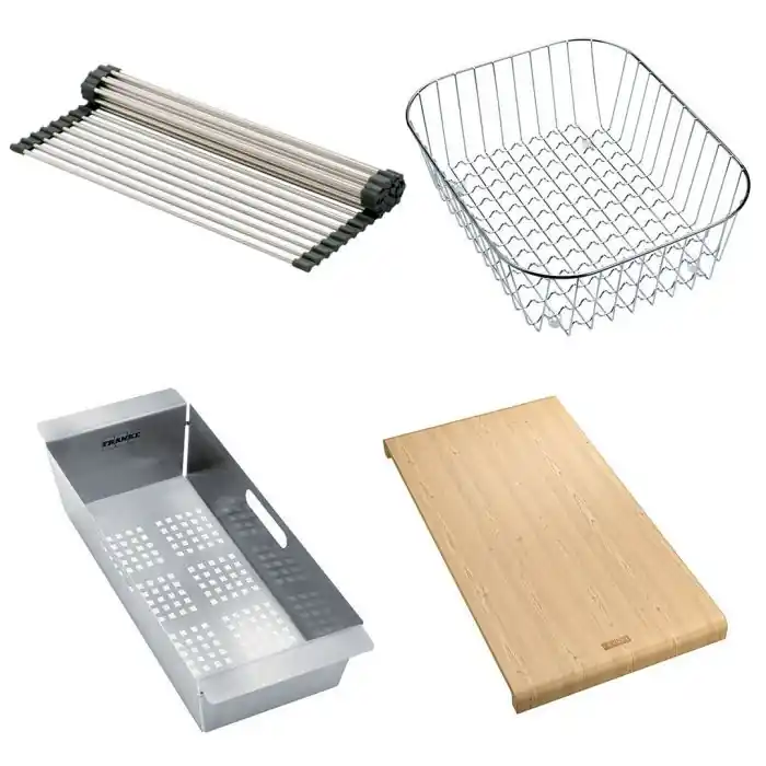 Set accessoires éviers Maris MRG 651 – Fragranit Rollmat + panier égouttoir + planche + panier – Franke Expédition Rapide