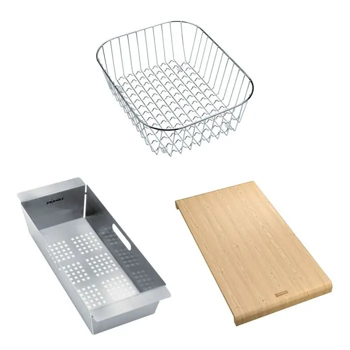 Vente Directe Set accessoires éviers Maris MRG 651 – Fragranit panier égouttoir + planche + panier – Franke