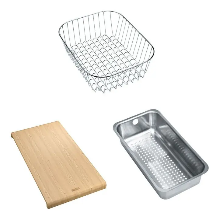 Set accessoires éviers Basis 651 – Fragranit panier égouttoir + planche + panier fil – Franke Meilleure Vente