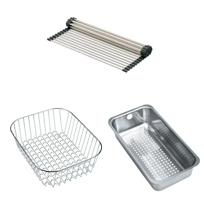Nouvel Arrivage Set accessoires éviers Basis 651 – Fragranit Rollmat + panier égouttoir + panier fil inox – Franke
