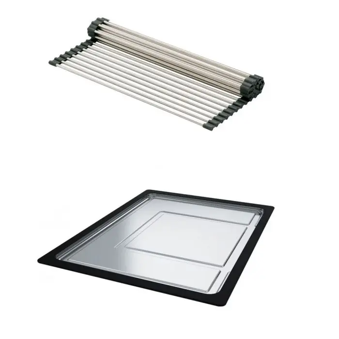 Set accessoires cuves Maris1-2, Largo Inox / Maris1-2 + éviers centro Frag Rollmat + égouttoir – Franke Offre Limitée