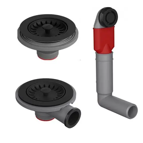 Vidage manuel noir mat pour éviers 1 cuve et demie ou deux cuves Antea (AZG), Maris (MRG 651 uniquement) Basis (BFG) et et Mythos (MTG) Offre Limitée