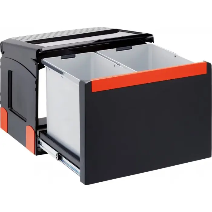 Poubelle CUBE 50 – (14/18L) – à fixer manuel ou auto – (pour meuble de 50 cm) – Franke Vente Flash