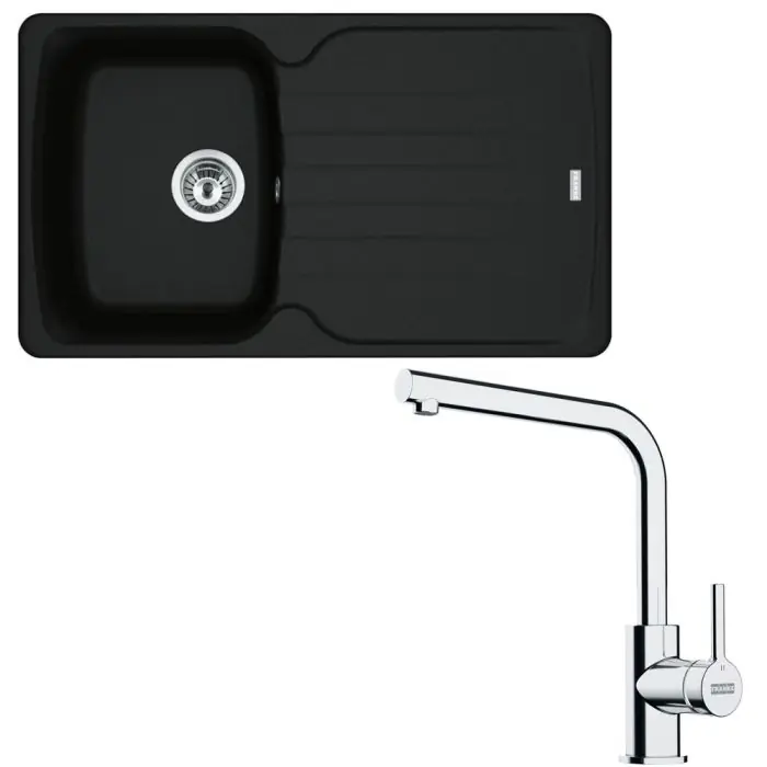 Pack évier Antea Fragranit noir mat 860 x 500 x210 mm + mitigeur Lina L – Franke Jusqu&rsquo;à Épuisement Des Stocks