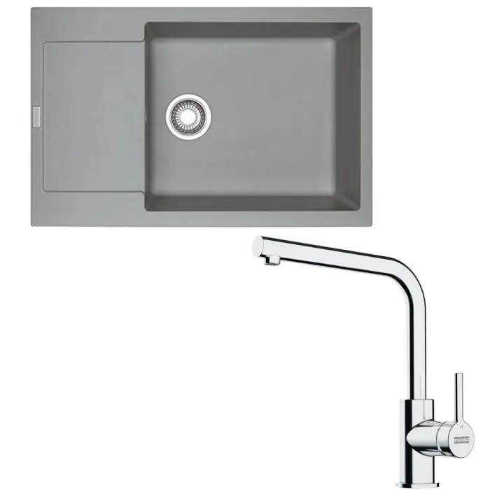 Prix Cassé Pack évier XL Maris Fragranit stone 780 x 500 x 200 mm + mitigeur Lina L – Franke