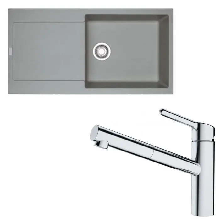 Vente Flash Pack évier XL Maris Fragranit stone 970 x 500 x 200 mm + mitigeur Orbit douchette – Franke