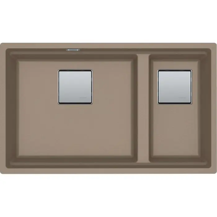 Cuve Kubus 2.0 Fragranit KNG 120 - Oyster - Bonde Automatique - 760 x 460 x 200/200 mm - Franke Réduction