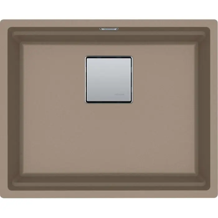 Expédié Aujourd&rsquo;hui Cuve Kubus 2.0 Fragranit KNG 110-52 – Oyster – Bonde Manuelle – 560 x 460 x 200 mm (Sous-meuble 80 x 60cm) – Franke