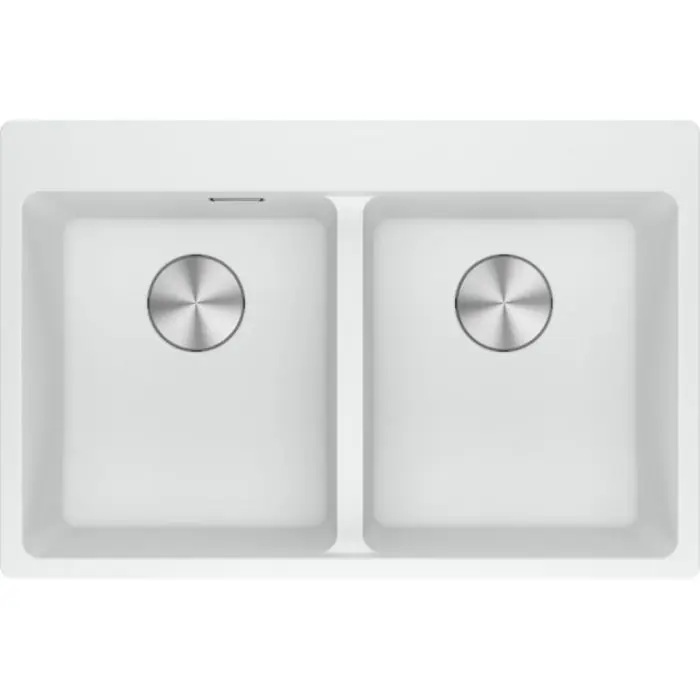 Promotion Saisonnière Cuve Maris Fragranit MRG 620-34-34 - Blanc Artic - Automatique - 760 x 500 x 200 mm (sous-meuble 80 cm) - Franke