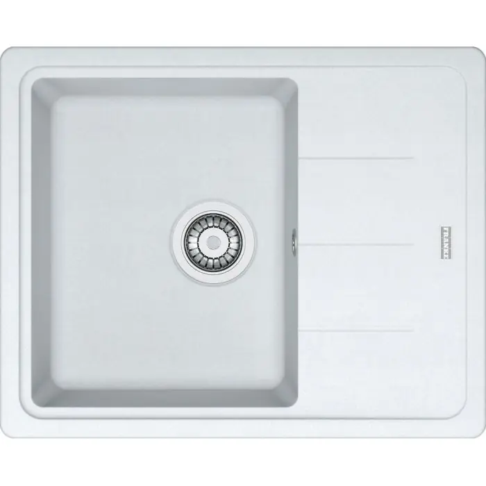 Offre Exclusive Évier Basis Fragranit BFG 611-62 - blanc artic - manuel - 620 x 500 x 200 mm (sous-meuble 45 cm) - Franke