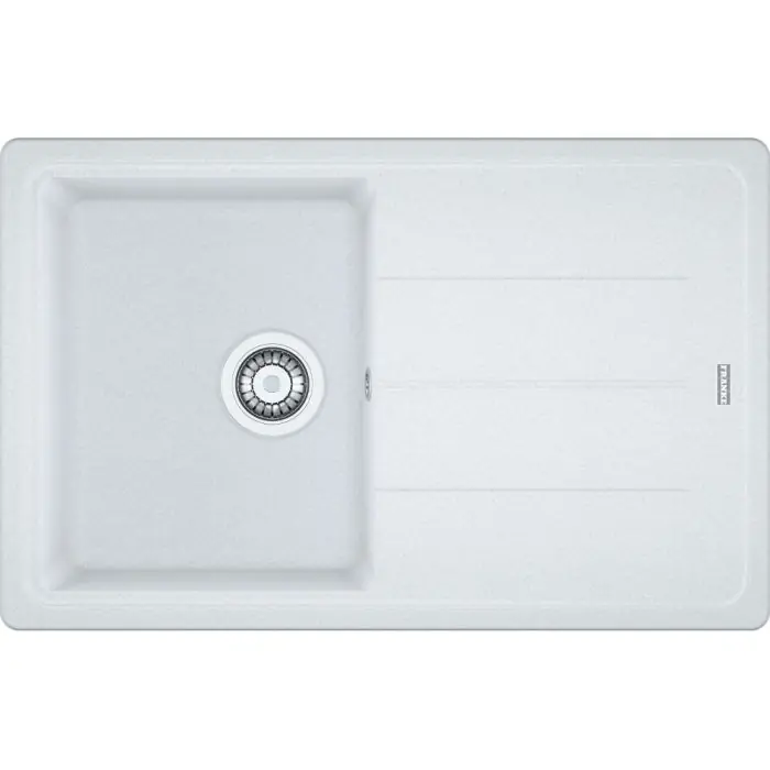 Bon Marché Évier Basis Fragranit BFG 611-78 - blanc artic - manuel - 780 x 500 x 200 mm (sous-meuble 45 cm) - Franke