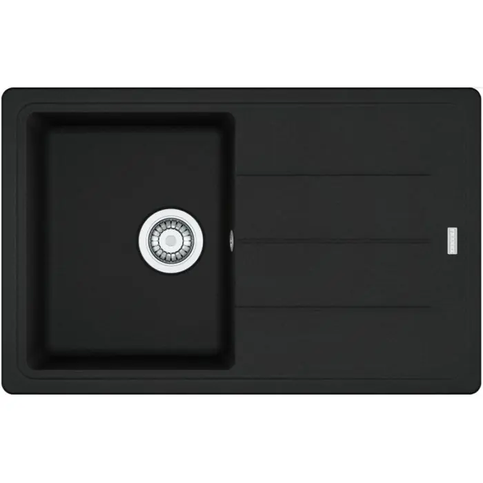 Livraison Express Évier Basis Fragranit BFG 611-78 - noir mat - manuel - 780 x 500 x 200 mm (sous-meuble 45 cm) - Franke