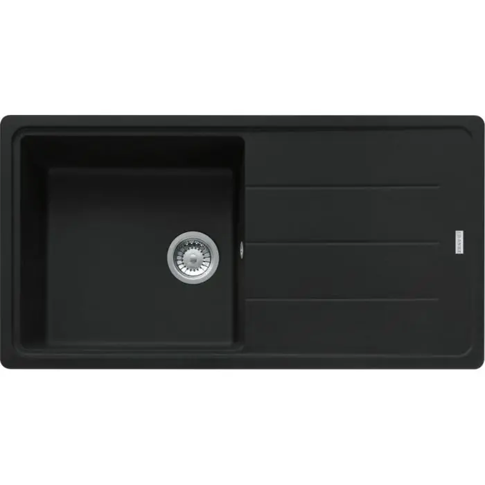 Produit De Marque Évier Basis Fragranit BFG 611-97 - Noir Mat - Manuel - 970 x 500 x 200 mm (sous-meuble 60 cm) - Franke