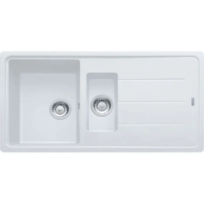 Populaire Évier Basis Fragranit BFG 651 – blanc artic – manuel – 970 x 500 x 200/100 mm (sous-meuble 60 cm) – Franke