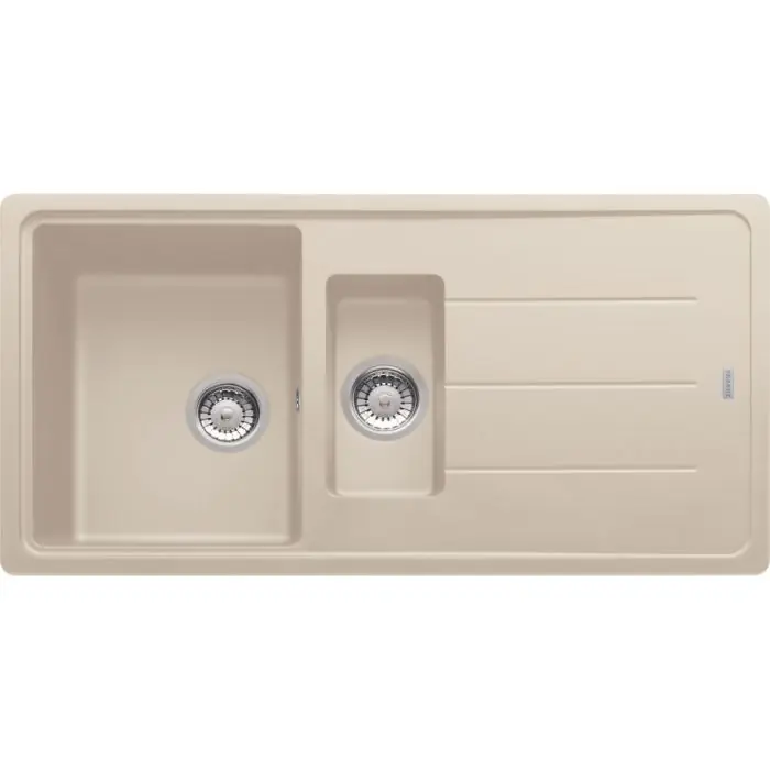 Évier Basis Fragranit BFG 651 – café crème – manuel – 970 x 500 x 200/100 mm (sous-meuble 60 cm) – Franke Usine Directe