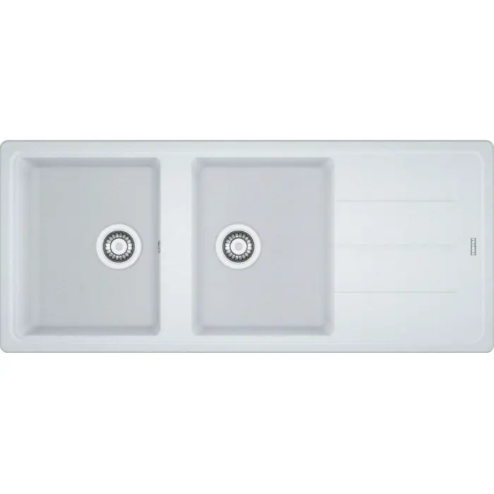 Meilleur Choix Évier Basis Fragranit BFG 621 – blanc artic – manuel – 1160 x 500 x 200 mm (sous-meuble 80 cm) – Franke
