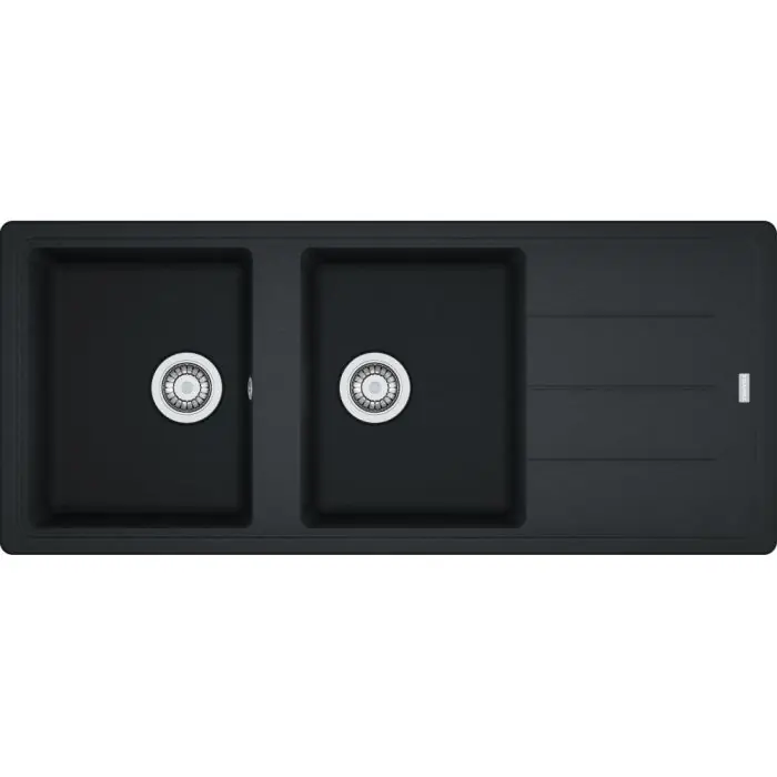 Évier Basis Fragranit BFG 621 - onyx - manuel - 1160 x 500 x 200 mm (sous-meuble 80 cm) - Franke Must-Have