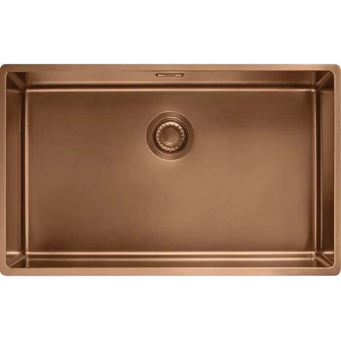 Cuve Mythos Masterpièce BXM 110-68 cuivre 725 x 450 x 200 mm - sous-meuble 60 cm - vidage automatique - Franke Dernière Chance