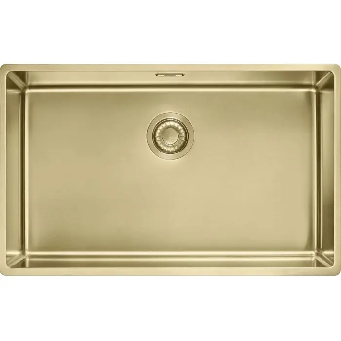 Cuve Mythos Masterpièce BXM 110-68 reflet d‘or 725 x 450 x 200 mm - sous-meuble 60 cm - vidage automatique - Franke Retour Gratuit