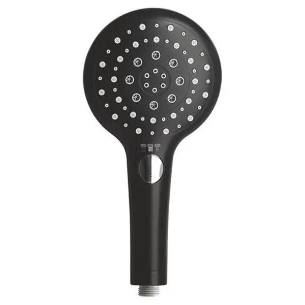 Petit Prix Douchette ABS anticalcaire ronde 3 jets Ø129 mm noire – Somatherm