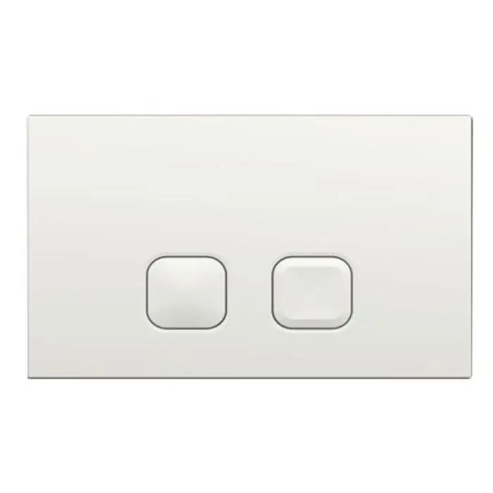Plaque de commande « PLAIN » double débit blanche en ABS – Regiplast Achat Immédiat