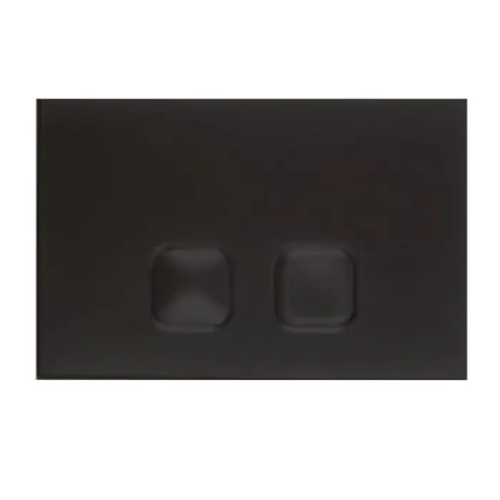 Prix Cassé Plaque de commande "PLAIN" double débit noire mate en ABS - Regiplast