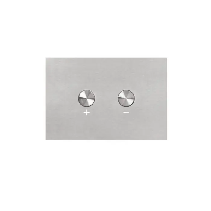Plaque de commande 3/6L BLINK pneumatique double débit – inox brossé – Regiplast Marque