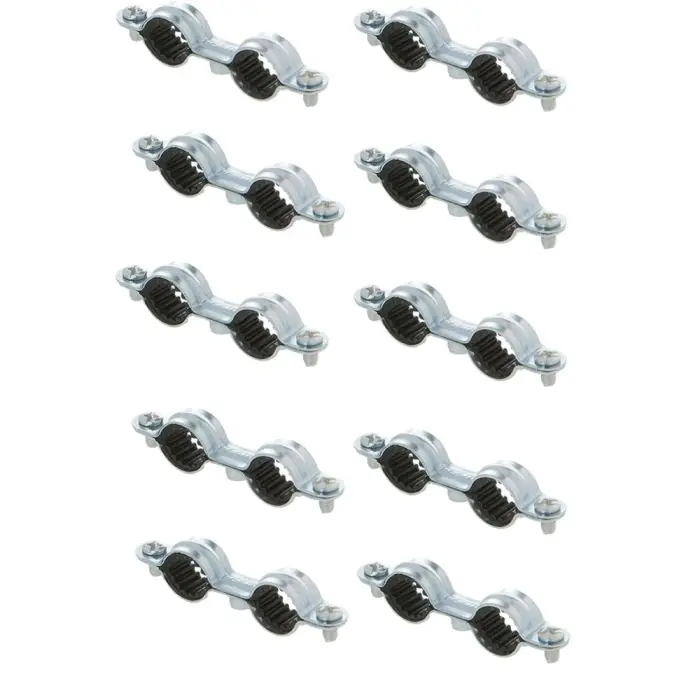 Prix Réduit 10 colliers isophonique double M7 x 150 pour tube Ø14 - Arcanaute