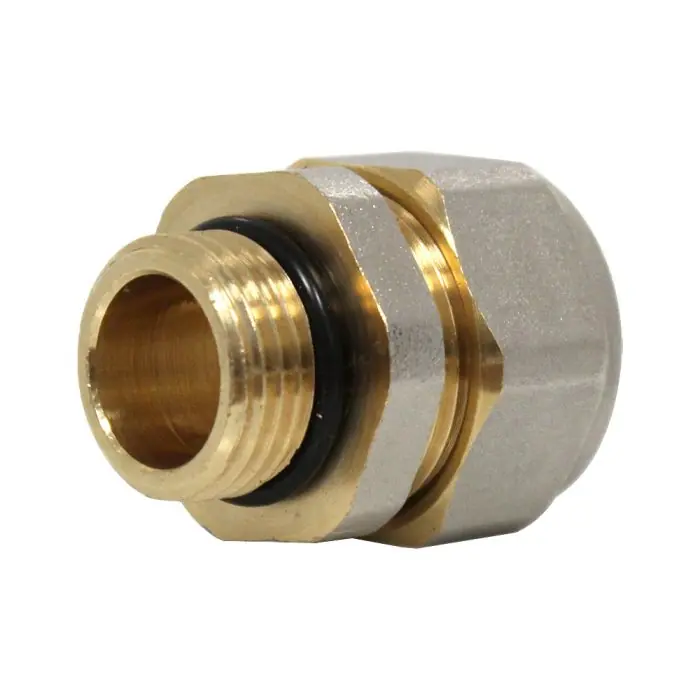 Raccord Multicouche à compression Ø20x2,0 - Droit Mâle 1/2" (15/21) - HENCO Certifié