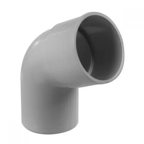 Coude PVC 67°30 mâle femelle pour tube Ø80 - gris - First Plast Haute Qualité