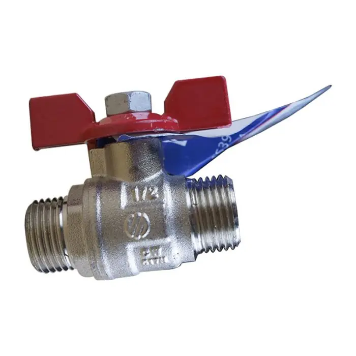 Vanne à sphère PN30 SENA ACS manette papillon rouge mâle mâle 1/2" (15/21) - Arco Vente Flash