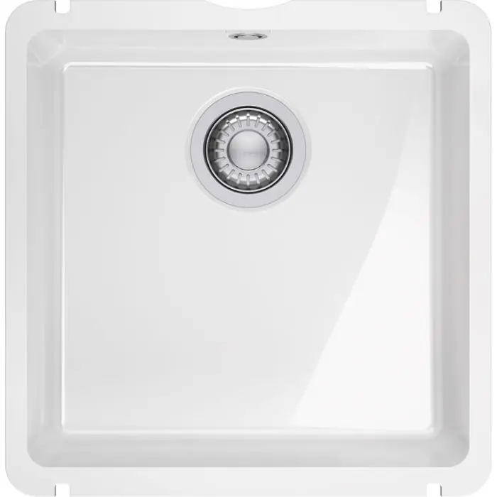 Évier de cuisine Kubus Fraceram KXK 110-41 blanc - 445 x 454 mm - sous-meuble 50 cm - vidage manuel - Franke Achat Immédiat