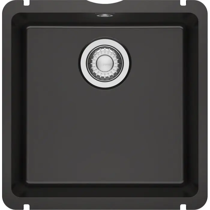 Retour Gratuit Évier de cuisine Kubus Fraceram KXK 110-41 anthracite mat - 445 x 454 mm - sous-meuble 50 cm - vidage manuel - Franke