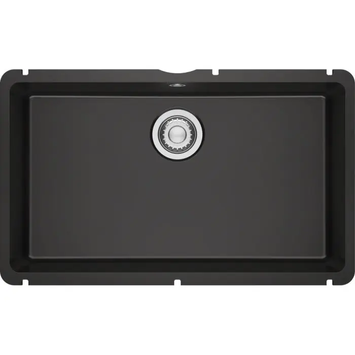 Évier de cuisine Kubus Fraceram KXK 110-71 anthracite – 745 x 454 mm – sous-meuble 80 cm – vidage manuel – Franke Satisfait Ou Remboursé