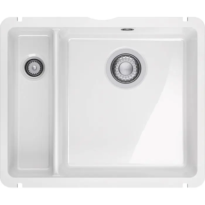 Évier de cuisine Kubus Fraceram KXK 160-37-12 blanc - 545 x 454 mm - sous-meuble 60 cm - vidage manuel - Franke Petit Prix
