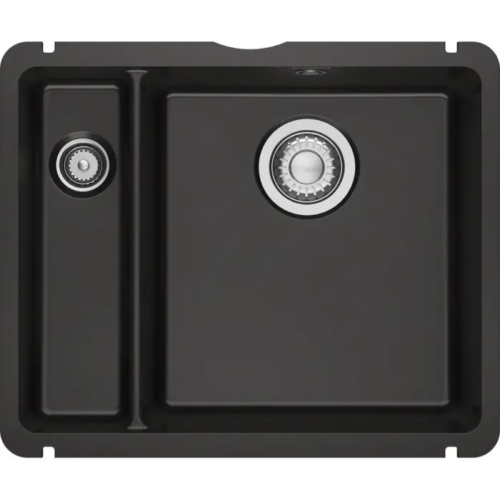 Évier de cuisine Kubus Fraceram KXK 160-37-12 anthracite - 545 x 454 mm - sous-meuble 60 cm - vidage manuel - Franke Paiement Sécurisé