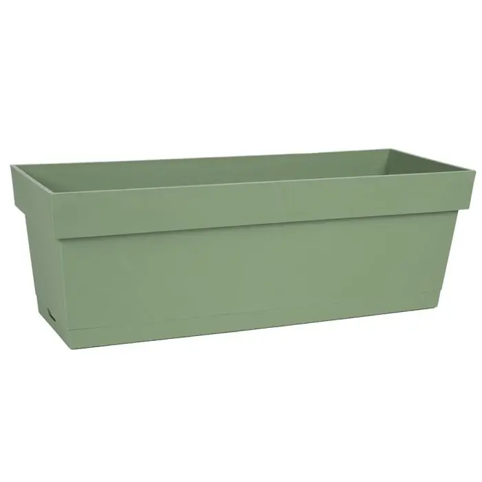 Satisfait Ou Remboursé Jardinière TOSCANE Vert Laurier - 13L - Dim 60 x 18 x 16,7 cm - EDA