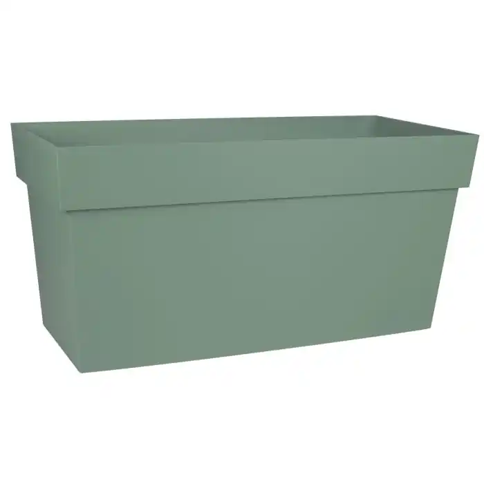 Jardinière muret TOSCANE Vert Laurier – 74 L – Dim. 79 x 35 x 39 cm – EDA Populaire