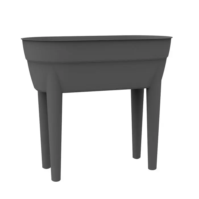 Super Prix Jardinière haute OSAKA Gris anthracite, 77,1 x 37,6 x 68 cm, 48L – EDA