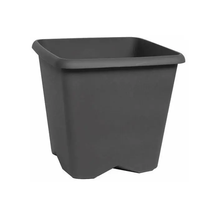Pot carré non percé CHORUS Gris anthracite, 34,5 x 34,5 x 31,9 cm, 24,2 L – EDA Top Vente