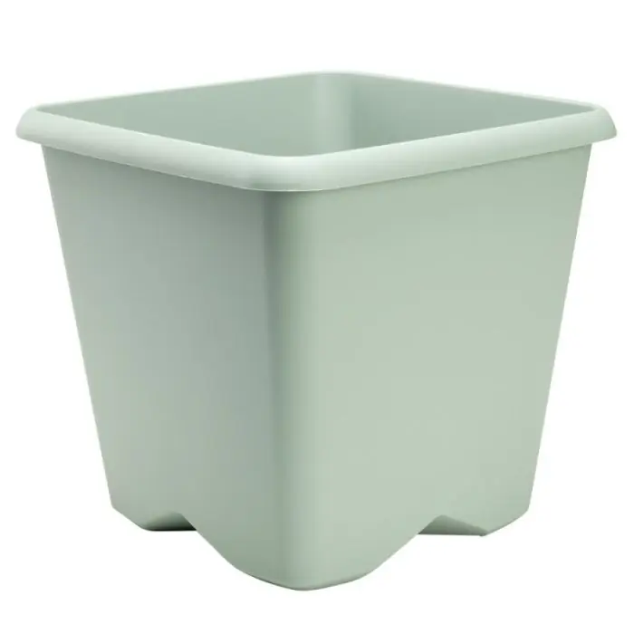 Pot carré non percé CHORUS Vert laurier, 34,5 x 34,5 x 31,9 cm, 24,2 L – EDA Quantité Limitée