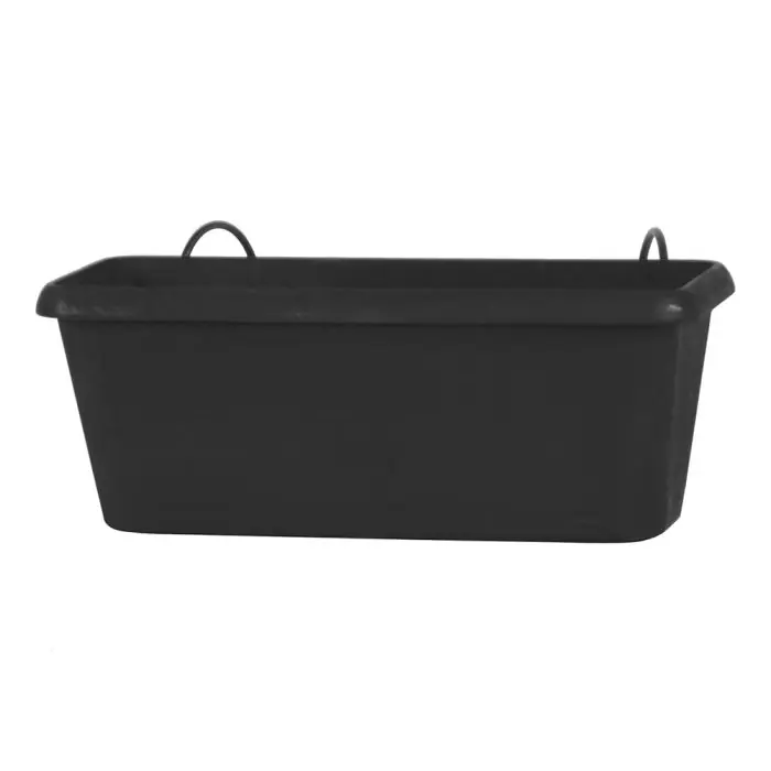 Jusqu&rsquo;à Épuisement Des Stocks Jardinière CHORUS Gris anthracite, 30 x 12 x 11,4 cm, 2,6 L + Support invisible – EDA