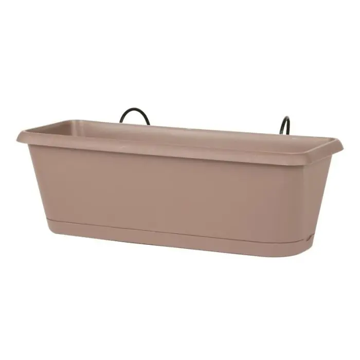 Populaire Jardinière CHORUS Taupe, 30 x 12 x 11,4 cm, 2,6 L + Support invisible – EDA